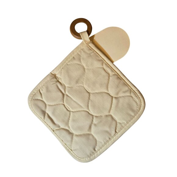 Vintage Butterfly Kitchen Pot Holder Wooden Ring NOS New Old Stock Retro - Picture 4 of 12